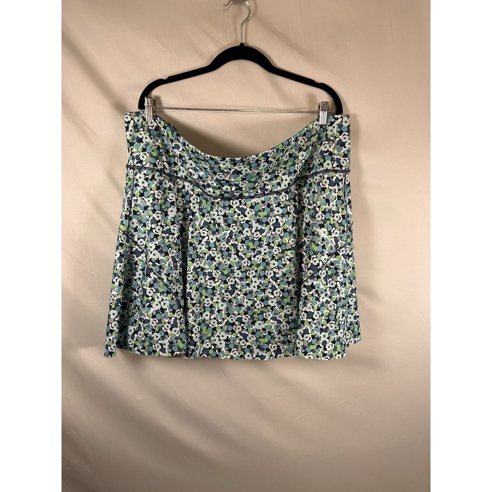 Athleta 3X ACE Printed Tennis Skort 15.5 Inches Floral Skirt Shorts Stretch